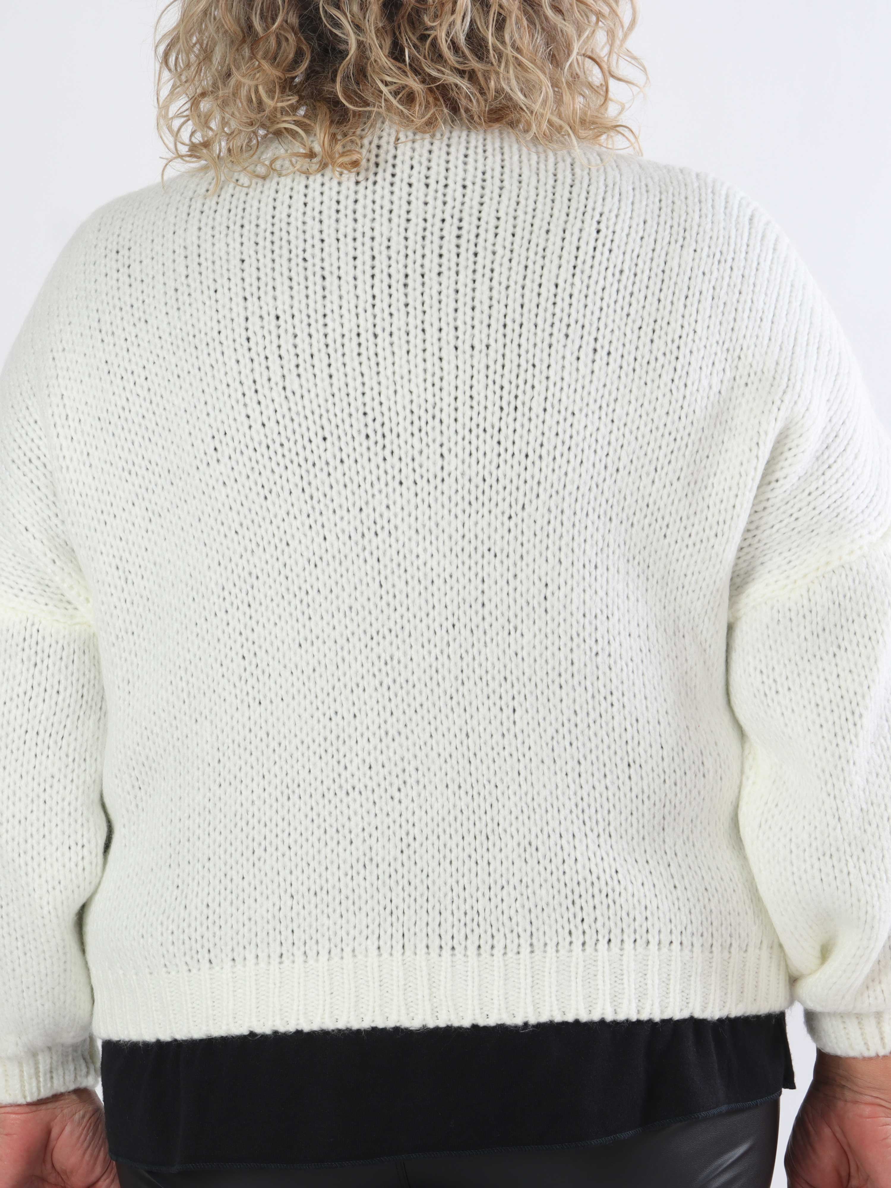 Kimberly - Sød plus size strikcardigan med sløjfer